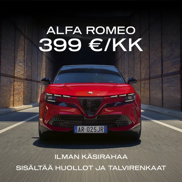 Alfa Romeo Junior hybrid aidolla yksityisleasingillä 399 €/kk