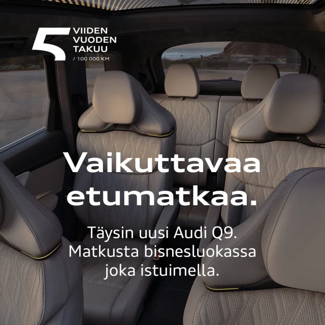 Uusi Audi Q9. Audi-malliston uusi lippulaiva nyt myynnissä.