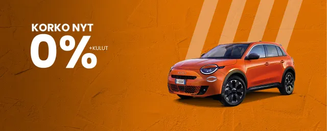 Fiat 600 rahoitustarjous nyt 0 % + kulut
