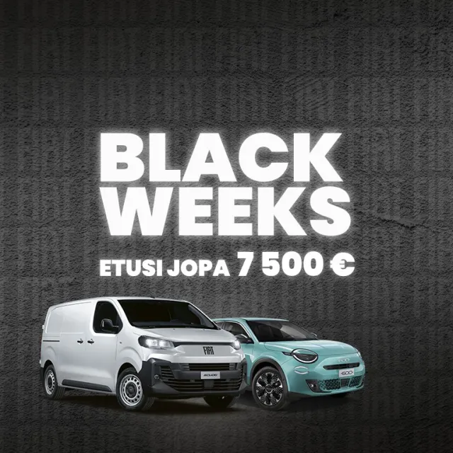 PIMEÄT FIAT BLACK WEEKS -EDUT JOPA 7 500 €