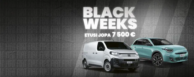 PIMEÄT FIAT BLACK WEEKS -EDUT JOPA 7 500 €