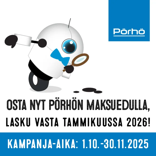Osta nyt Pörhön Maksuedulla, lasku vasta tammikuussa 2026!
