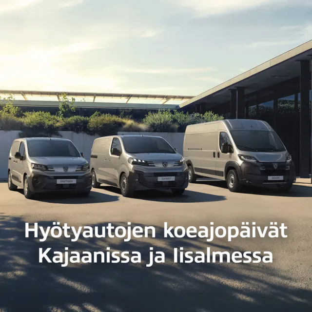 Hyötyautojen koeajopäivät Kajaanissa ja Iisalmessa