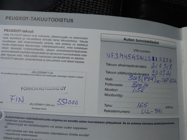 PEUGEOT 3008 2018 Allure e-THP 165 Automaatti