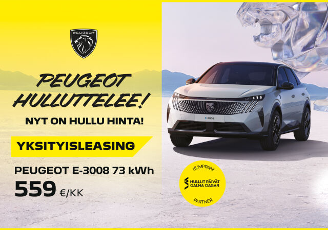 Peugeot E-3008 2025 Allure Business 73 kWh 210 Automaatti * Korko 2,99% +kulut, VETOKOUKKU ! *