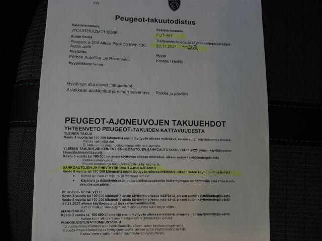 PEUGEOT e-208 2022 Allure Pack 50 kWh 136 Automaatti