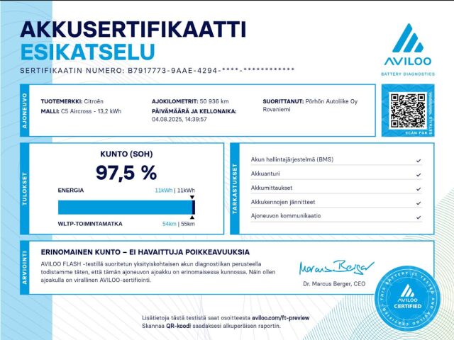 CITROEN C5 Aircross 2020 Plug-in Hybrid 225 Feel Pack ë-EAT8 Automaatti korko 1,9% + kulut
