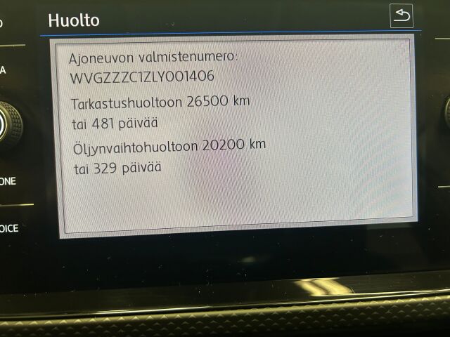 VOLKSWAGEN T-Cross 2019 Style 1,0 TSI 85 kW siisti auto yhdeltä omistajalta.