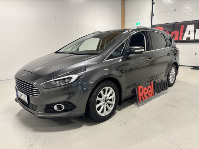 FORD S-MAX 2015 2,0TDCi Aut AWD Titanium 7Hlö *Neliveto *Adap. vakionopeudensäädin *Webasto *Koukku *Nahat *Sony Aud